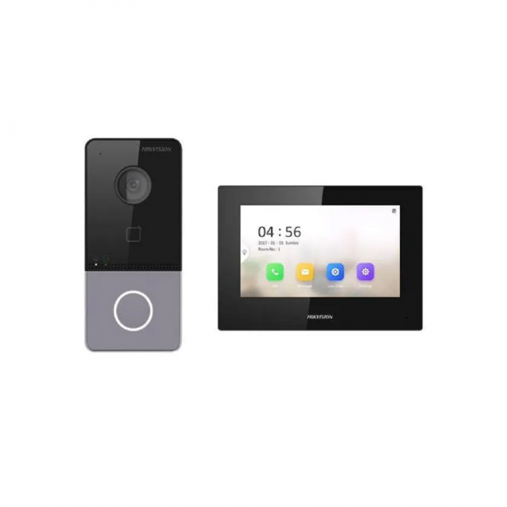 Видеодомофон IP Hikvision DS-KIS605-P(С), экран 7.0